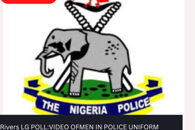 Rivers LG POLL: Video of men in police uniform carting away electoral materials surfaces. 