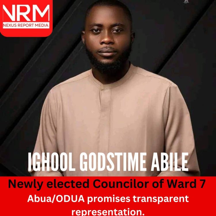 Newly elected councilor of Ward 7 in Abua/Odua promise transparent representation, Congratulates newly elected council chairman and Vice.