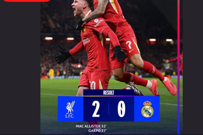 Liverpool Break Real Madrid Curse with Dominant 2-0 Win to Seal Round of 16 Spot