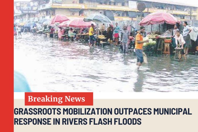 Port Harcpurt paralyzed as flash floods Hit communities.